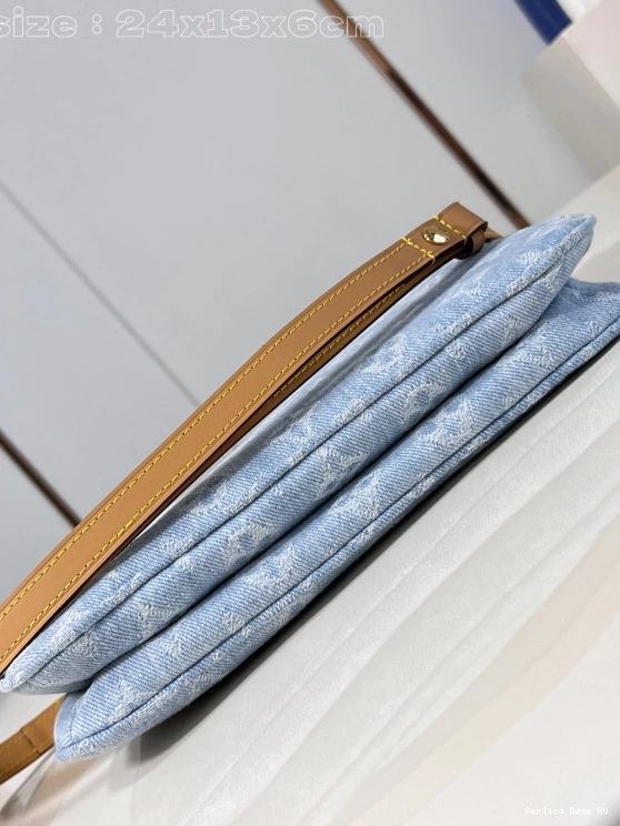 Cheap LOUIS VUITTON Liv double pochette -24.5*13.5*6.5CM 0713